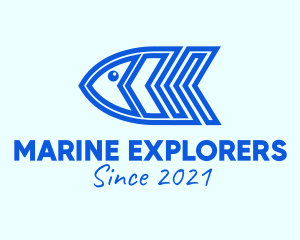 Blue Fish Marine  logo design