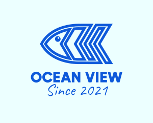 Blue Fish Marine  logo design