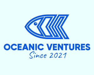 Blue Fish Marine  logo design