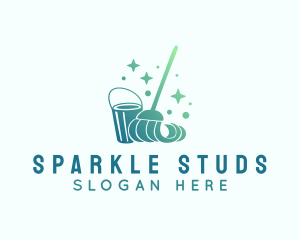 Sparkle Mop Housekeeping  logo design