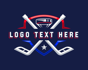 Ice Hockey Tournament - Hockey Puck Sports logo design