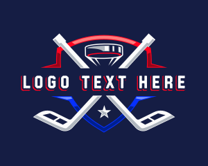 Hockey Puck Sports Logo