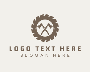 Tool - Round Saw Axe logo design