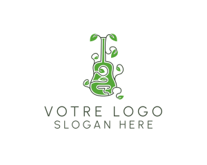 Branch - Leaves Vine Guitar logo design