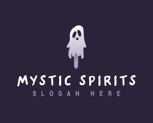 Spooky Popsicle Ghost logo design