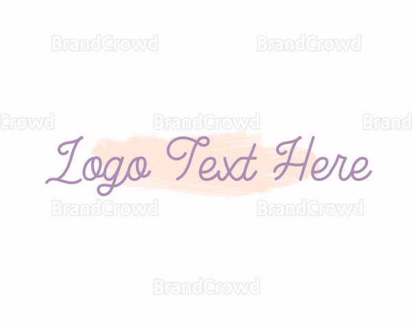 Feminine Cursive Watercolor Logo