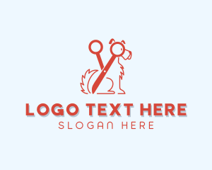 Puppy - Shears Dog Grooming logo design