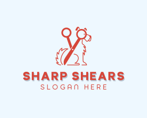 Shears Dog Grooming logo design