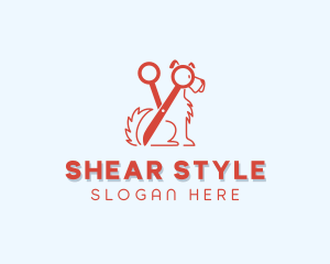 Shears Dog Grooming logo design
