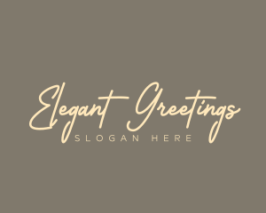 Elegant Cosmetics Wordmark logo design