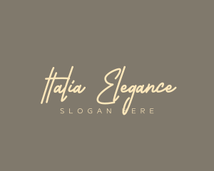 Elegant Cosmetics Wordmark logo design