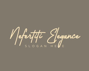 Elegant Cosmetics Wordmark logo design