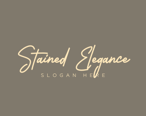 Elegant Cosmetics Wordmark logo design