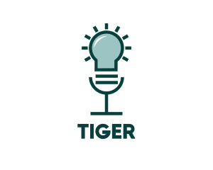 Podcast - Idea Voice Lamp logo design
