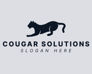 Cougar - Wild Panther Silhouette logo design
