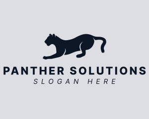 Wild Panther Silhouette logo design