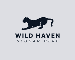 Wild Panther Silhouette logo design