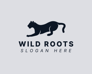 Wild Panther Silhouette logo design