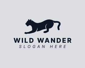 Wild Panther Silhouette logo design