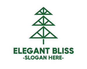 Christmas - Pine Tree Triangles logo design