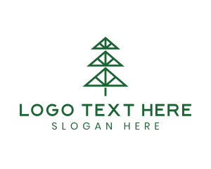 Plant - Pine Tree Triangles logo design