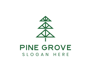 Pine Tree Triangles logo design