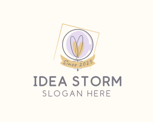 Light Bulb Bubble logo design