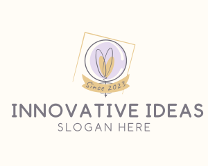 Light Bulb Bubble logo design