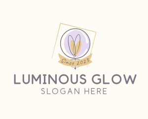 Illuminated - Light Bulb Bubble logo design
