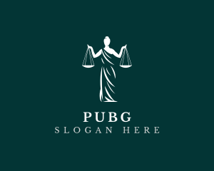 Legal - Female Justice Scale logo design
