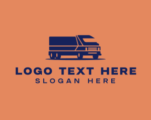 Shipping - Orange Cargo Truck logo design