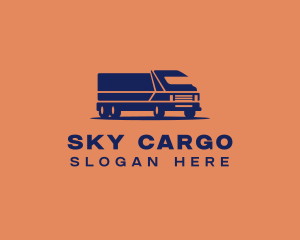 Orange Cargo Truck logo design