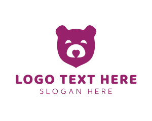 Teddy Bear - Happy Teddy Bear Heart logo design