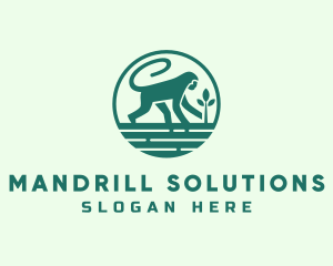 Mandrill - Wild Monkey Seedling logo design