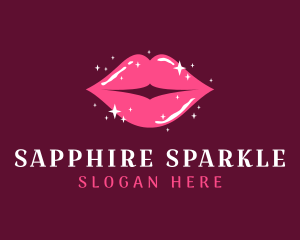 Sparkling Cosmetics Lips logo design