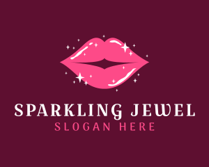 Sparkling Cosmetics Lips logo design