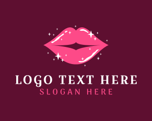 Shimmer - Sparkling Cosmetics Lips logo design