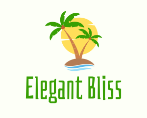 Tropical Coconut Island Logo