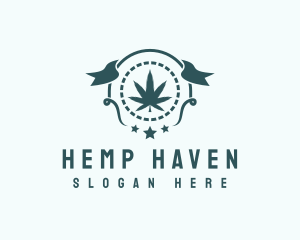 Marijuana Farm Banner logo design