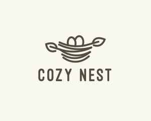 Nest - Nature Egg Nest logo design