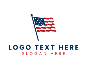Patriotic - American National Flag logo design