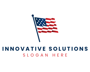 American National Flag logo design