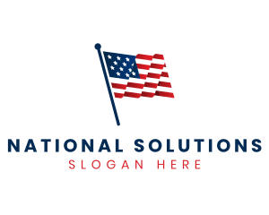 National - American National Flag logo design