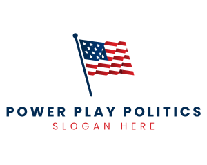 Politics - American National Flag logo design