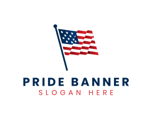 Flag - American National Flag logo design