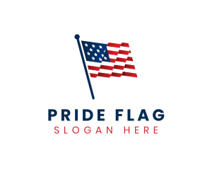 Flag - American National Flag logo design