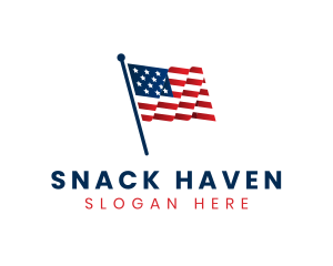 American National Flag logo design