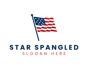 American - American National Flag logo design