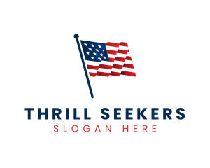 American National Flag logo design