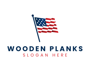 American National Flag logo design